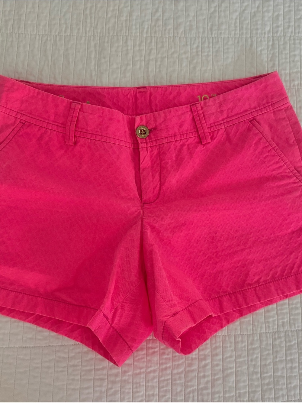 Lilly Pulitzer Neon Pink Textured Callahan Shorts